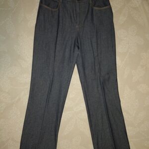 Oscar Del Orinta Classic Dark Blue Straight-Leg Jean Slack.